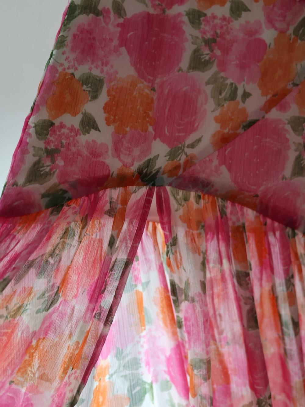 12th Tribe Strapless Drop Waist Pink Floral Maxi Dress - Picture 11 of 16